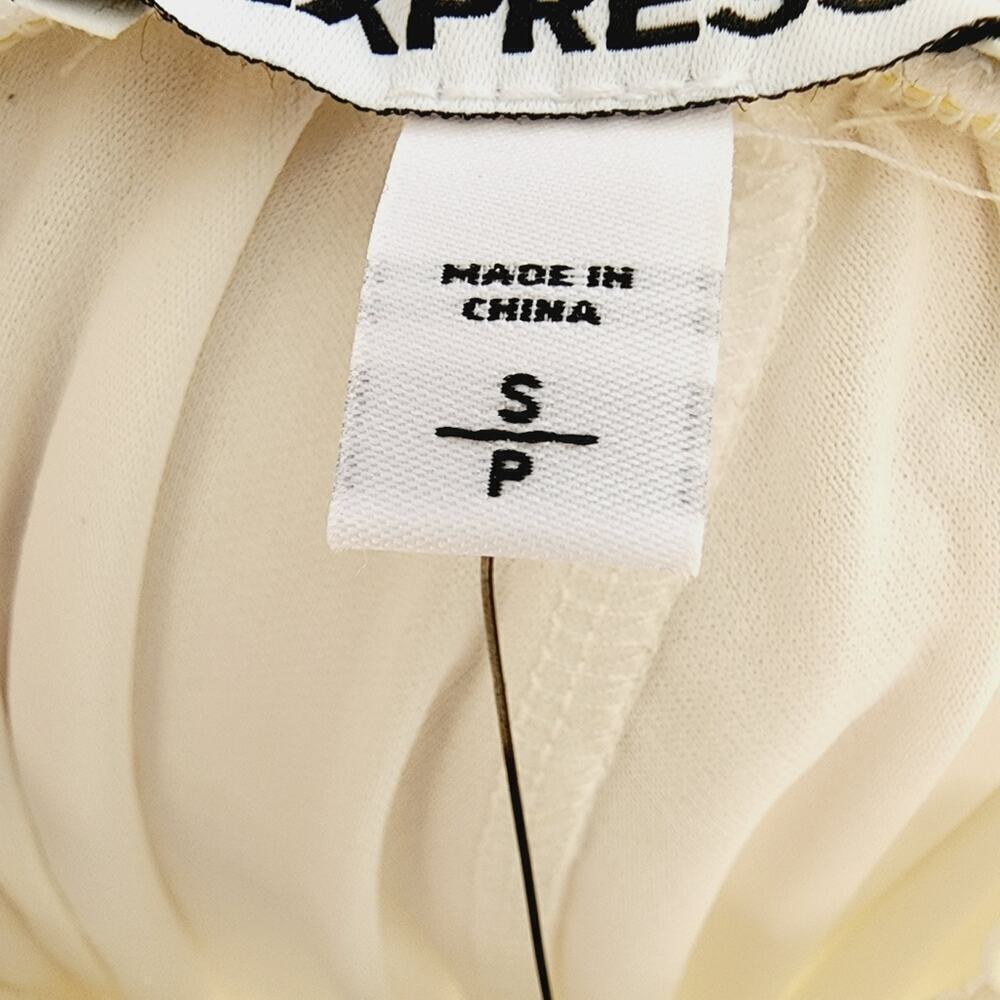 EXPRESS WHITE RUFFLE BODYSUIT SIZE SMALL - Picture 7 of 8